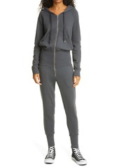 NSF Clothing Stasia Front Zip Hooded Jumpsuit