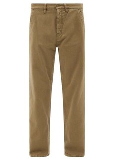 Nudie Jeans - Tuff Tony Cotton-twill Relaxed-leg Trousers - Mens - Green
