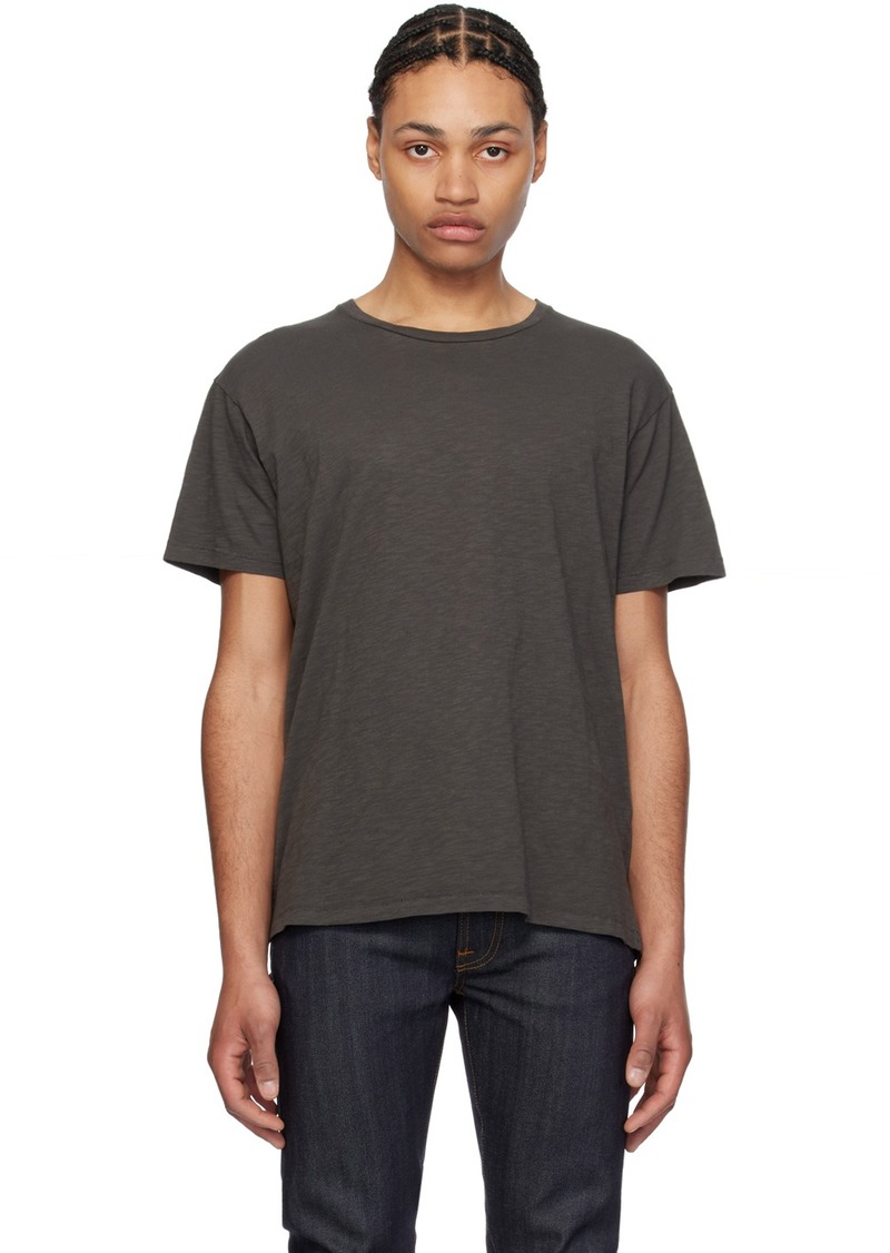 Nudie Jeans Brown Roffe T-Shirt