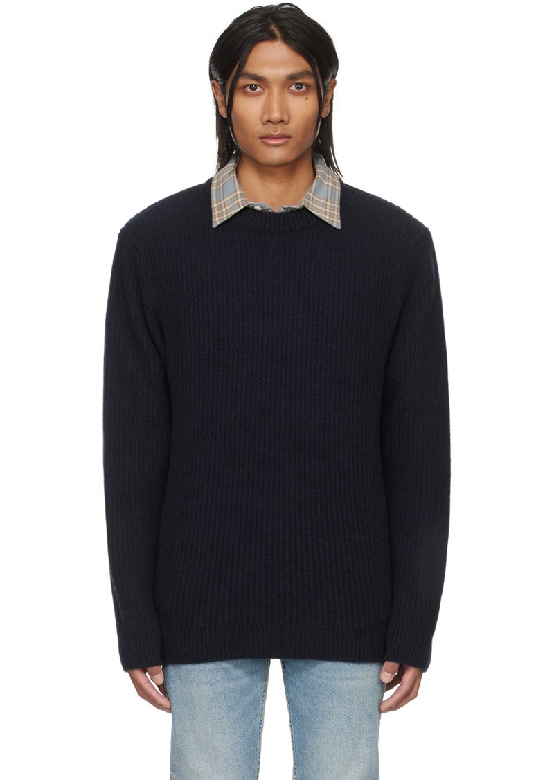 Nudie Jeans Navy August Sweater