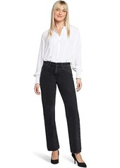 NYDJ Brooke High-Rise Loose Straight Jeans in Vintage Black