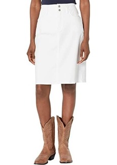 NYDJ High-Rise Skirt Hollywood Waistband in Optic White