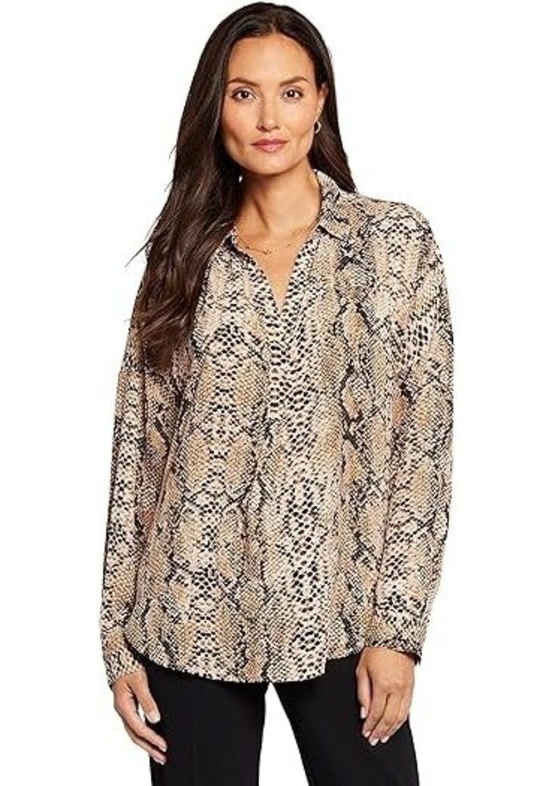 NYDJ Long Sleeve Collared Blouse