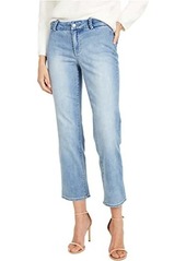 NYDJ Marilyn Straight Ankle Jeans with Braided Belt Loops in Clean Coheed
