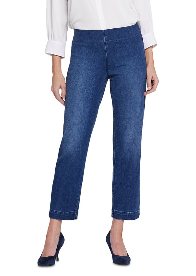 Nydj Bailey Mid Rise Ankle Straight Leg Jeans in Mission Blue