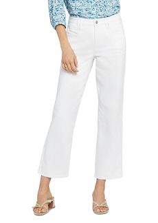 Nydj Bailey Relaxed High Rise Straight Leg Ankle Jeans in Optic White