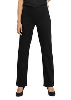 Nydj Bailey Relaxed Straight Pull On Jeans in Black Rinse