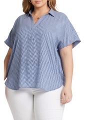 NYDJ Becky Georgette Popover Top