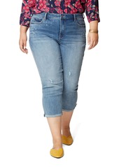 NYDJ Chloe Raw Hem Capri Jeans (Sandspur) (Plus Size)