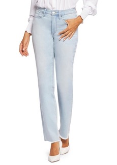 NYDJ Cool Embrace® Frayed Relaxed Straight Leg Jeans in Brightside at Nordstrom