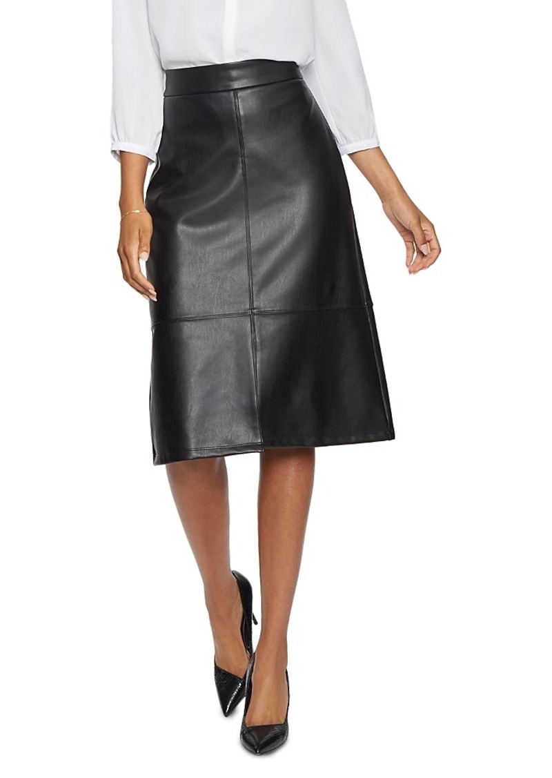 Nydj Faux Leather A Line Skirt