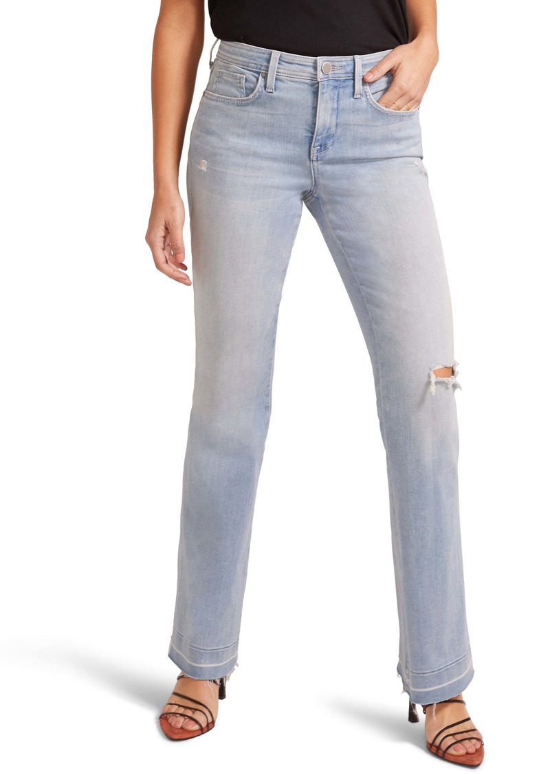 destructed flare jeans