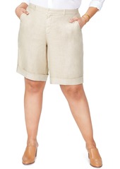 NYDJ Linen Bermuda Shorts (Plus Size)