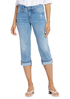 Nydj Marilyn Cuffed Straight Leg Cropped Jeans in Lakefront