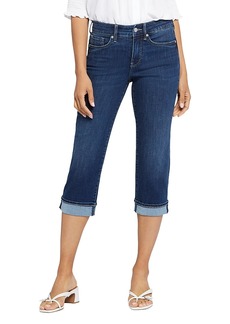 Nydj Marilyn High Rise Cuffed Cropped Straight Jeans in Cambridge