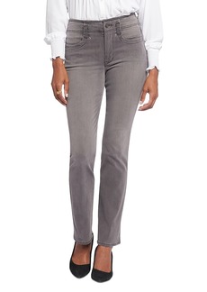 Nydj Marilyn High Rise Straight Jeans in Smokey Mountain
