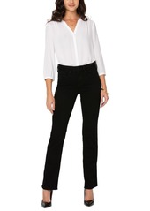 Nydj Marilyn Tummy-Control Straight-Leg Jeans - Black