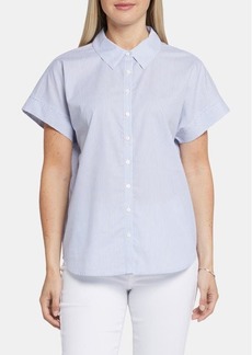 NYDJ Maya Stripe Short Sleeve Button-Up Shirt
