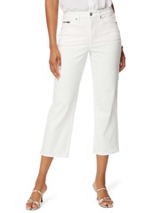 NYDJ Piper Relaxed Crop Straight Leg Jeans (Optic White)