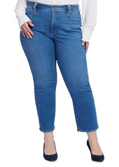 Nydj Plus High Rise Relaxed Straight Ankle Jeans in Rockford
