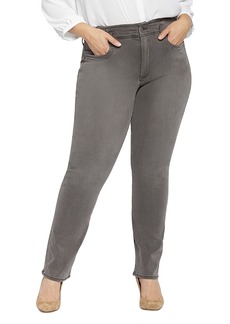 Nydj Plus Marilyn High Rise Straight Jeans in Smokey Mountain