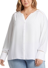 Nydj Plus Size Liliana Peasant Blouse