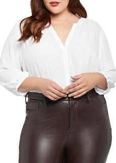 Nydj Plus Size Marilyn Faux Leather Pants