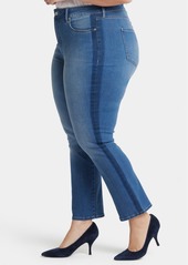 Nydj Plus Size Marilyn Straight High Rise Ankle Jeans - Azurewave