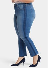 Nydj Plus Size Marilyn Straight High Rise Ankle Jeans - Azurewave