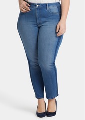 Nydj Plus Size Marilyn Straight High Rise Ankle Jeans - Azurewave