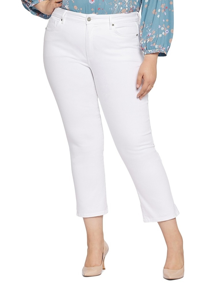 Nydj Plus Size Marilyn Straight Leg Jeans in Optic White