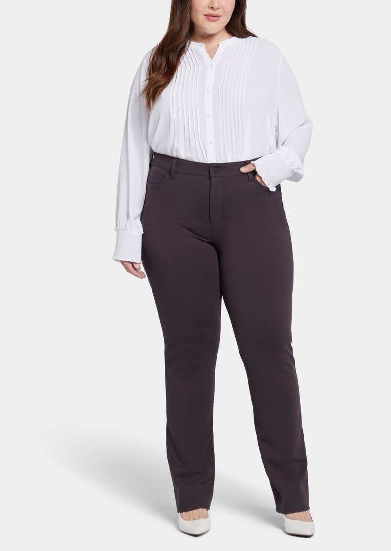 Nydj Plus Size Marilyn Straight Pants - Cordovan