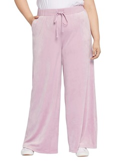 NYDJ Plus Wide Leg Dawn Pink Drawstring Jean