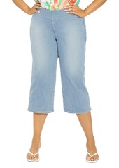 NYDJ Plus Wide-Leg Pull-On Capri Jeans