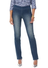NYDJ Pull-On Straight Leg Jeans in Clean Enchantment at Nordstrom