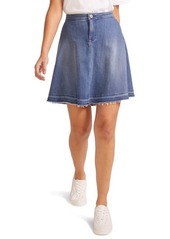 NYDJ Raw Release Hem A-Line Denim Skirt in Lido at Nordstrom