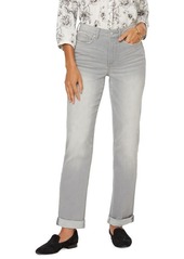 NYDJ Roll Cuff Relaxed Straight Leg Jeans in Grace at Nordstrom