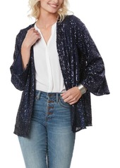 NYDJ Sequin Cardigan in Navy Sequence at Nordstrom