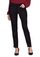 NYDJ Sheri Slim Faux Suede Pants in Black at Nordstrom Rack