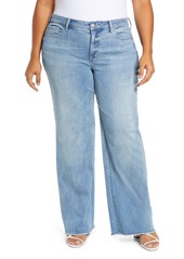 NYDJ Teresa Fray Hem Wide Leg Jeans (Plus Size)