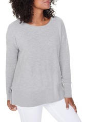 NYDJ Waffle Knit Sweater in Heather Grey at Nordstrom