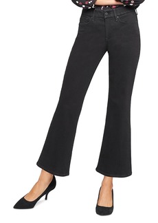 Nydj Waist-Match High Rise Relaxed Flared Jeans in Black Rinse