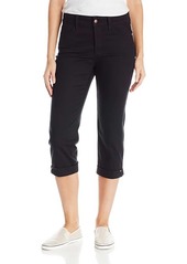 NYDJ Women's Ariel Crop Jeans-Hem Novelty Clasp Black