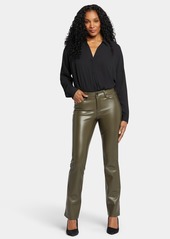 Nydj Women's Faux Leather Marilyn Straight Pants - Ripe Olive