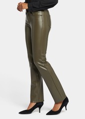 Nydj Women's Faux Leather Marilyn Straight Pants - Ripe Olive