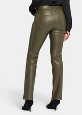 Nydj Women's Faux Leather Marilyn Straight Pants - Ripe Olive