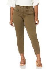NYDJ Women's Petite Size Skinny Chino Pants Dry Sage with Zipper 14P