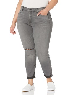 NYDJ Women's Plus Size Girlfriend Jeans in Future Fit Denim Alchemy with Knee Slit W