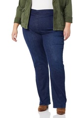 NYDJ Women's Plus Size Marilyn Straight Pull-ON Jeans Clean DENSLOWE W