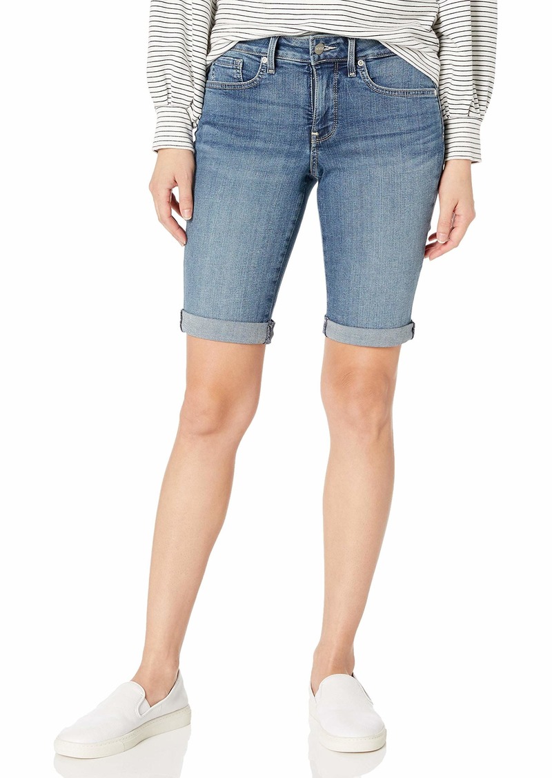 NYDJ Women's Petite Briella Jean Shorts with Roll Cuffs | Slimming & Flattering Fit  8P